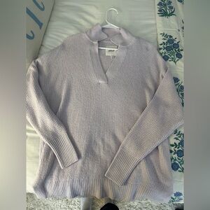 Aerie Light Purple V-Neck Sweater Brand New w Tags